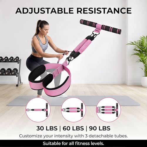 New Pedal Resistance Band with Handle, Sturdy Material, Multifunctional Adjustable, Weight 30lbs 60lbs 90lbs, Suitable for Full-Body Workouts, A Portable Fitness Tool Suitable for Both Men and Women
