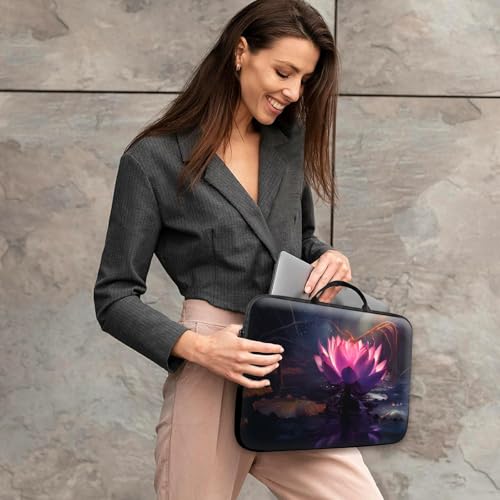 14 15 15.4 15.6 inch Laptop Handle Bag Computer Bag, Pouch Holder Notebook Sleeve Cover Soft Case Compatible for Dell,Lenovo,Toshiba HP, Asus Notebook-Lotus Blossoms - color: Lotus Blossoms