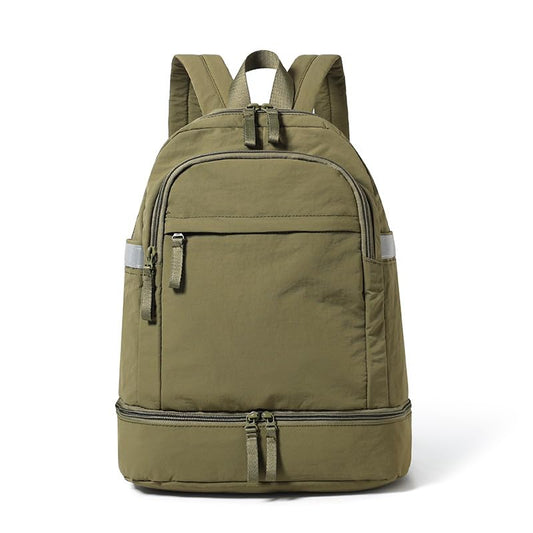 lightweight Gym Backpack for Women Men, with Shoe Compartment, Waterproof Sports Backpack for Yoga Fitness Sports-Army Green - color: Army Green