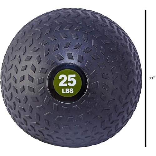 Fitvids Slam Medicine Wall Balls Workout Exercise Fitness Weighted Balls for Cross Training, Strength and Conditioning Exercises, Cardio and Core Workouts - style: 25 Pounds