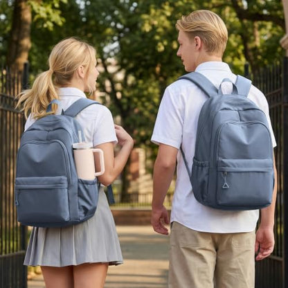 Casual Laptop Backpack for Women Men College Bookbag Waterproof Lightweight School Bag 15.6inch Laptop Daypack Large Capacity School Backpack for Teens Boys Girls (sapphire blue) - color: Sapphire Blue