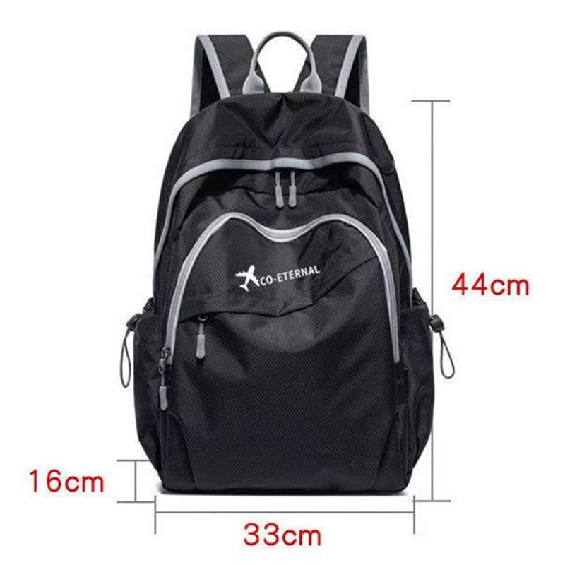 Geboldil Men's and women's leisure waterproof travel backpack - color: Black2