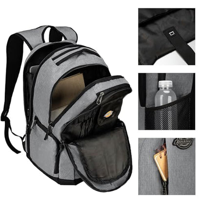 Dickies Laptop Backpack, Water Resistant College Computer Bag, Fits 15.6 Inch Notebook - color: Charcoal