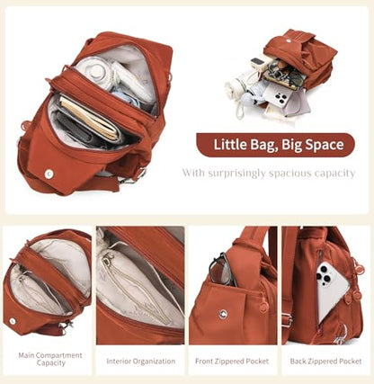 3 in 1 Anti Theft Travel Tote Bag, Convertible Capacity Backpack Purse, Lightweight Sling Bag for Women's Commute & Outdoor (Red) - color: Red