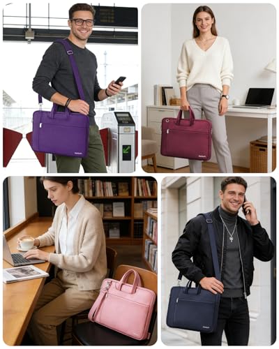 Ferkurn Laptop Case Bag Women Men Computer Sleeve with Shoulder Compatible with HP/Inspiron/Thinkpad/Vivobook/MSI/Surface, 17.3 inch, Pink - color: Blush Pink, size: 17.3 inch