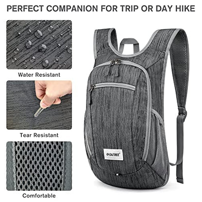 G4Free 10L/15L Hiking Backpack Lightweight Packable Hiking Daypack Small Travel Outdoor Foldable Shoulder Bag - color: Black, size: 15L