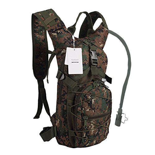 Hydration Backpack with 3L Water Bladder for Hiking and Climbing - color: Digital Camo