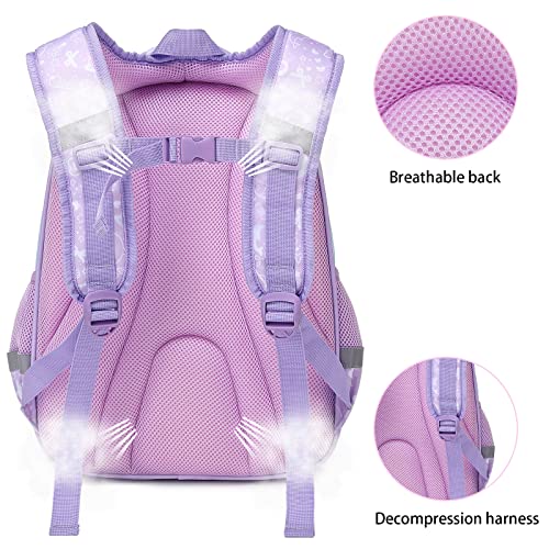 Cusangel Backpack for Girls Boys School Bookbags Kindergarten Elementary Lightweight Waterproof Multifunctional Large Capacity for Backpack (16 inch Fun Prints) - color: Sea Mermaid 16in