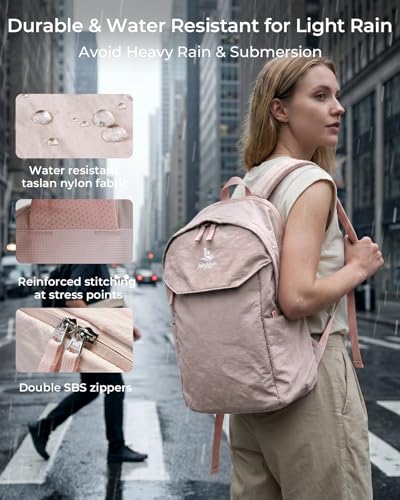 Travel Backpack for Women, Water Resistant 15.6 Inch Laptop Backpack, Lightweight School Bag, Casual Daypack for Commute, College, Travel & Daily Use (Pink) - color: Pink