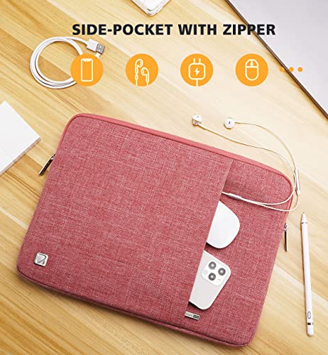 NIDOO 11 Inch Laptop Sleeve Tablet Carrying Case Bag for 12.9" 13" iPad Pro M2 M4/ 13" MacBook Pro Air/ 13" Surface Pro 10 9 X 8/12.4" Surface Laptop Go / 13.4" Dell XPS 13/13.3" Latitude 7320 - color: Pink, size: 11.6 Inch / 12 inch New MacBook
