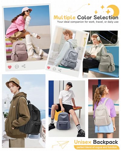 BJLFS White School Backpack for Girls Women, Waterproof High School Book Bag Cute Backpack for Men Teens Boys, Lightweight Mini Classic Basic College Backpack Middle School Back Pack Daypack - color: Small White