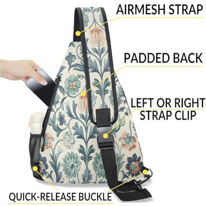Pickleball Bag for Women Men Adjustable Crossbody Sling Backpack Hold Pickleball Paddle Water Bottle - color: Multicolor 5