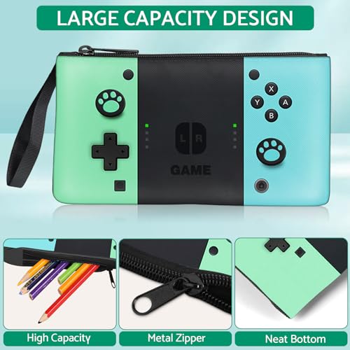 Kids Backpack For Boys，Gamer Boys Backpack For Children Teens Elementary Middle School, 17″ Students Bookbag - color: Backpack Set-sw-green & Blue