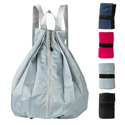 Ultra Lightweight Waterproof Small Hiking Backpack,Packable, Foldable Collapsible for Beach, Camping And Gym,Small Gym Bag, casual daypacks, Travel Backpack, (Light Grey) - color: Light Gery