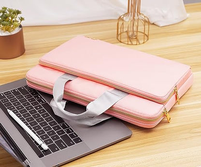 KIZUNA Laptop Sleeve Case 14 Inch Computer Carrying Handbag for 15" MacBook air M2 2023/Lenovo Flex 14/IdeaPad Flex 5/15.4 MacBook Pro/HP EliteBook 840 G5/HP Pro 14 G3/Dell Latitude/Surface,Pink - color: Pink, size: 14 Inch