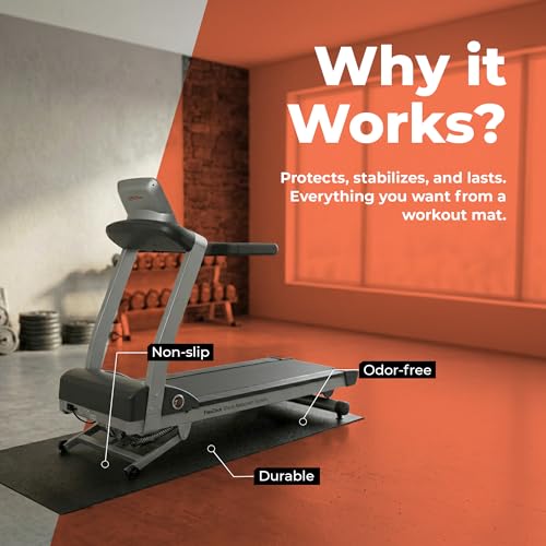 SuperMats Made in U.S.A. for Treadmills Ellipticals Rowing Machines Recumbent Bikes and Exercise Equipment - size: 2.5-Feet x 6-Feet