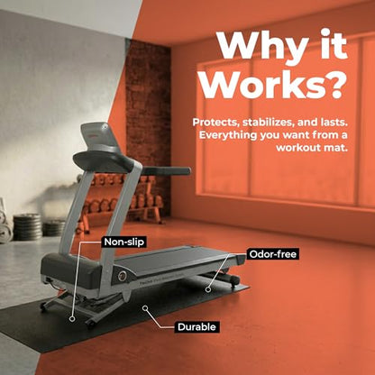 SuperMats Made in U.S.A. for Treadmills Ellipticals Rowing Machines Recumbent Bikes and Exercise Equipment - size: 2.5-Feet x 6-Feet