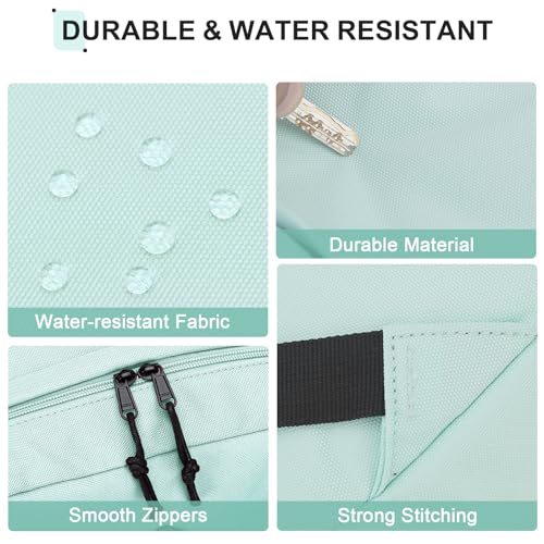 VX VONXURY Backpack for Men Women, Lightweight Kids School Bag, Classic Basic Laptop Bookbag for College Work Travel Hiking - color: Mint Green
