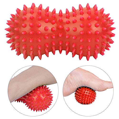 Spiky Massage Ball for Deep Tissue Massage, Myofascial Release, Foot for Home, Outdoors (red - color: Red