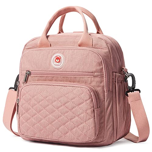 Insulated Lunch Bag Backpack for Women/Men, 3 carrying way Lunch Tote, Large Waterproof Cooler Box with Side pockets for Adults, College, Work, Beach, Picnic, Pink - color: Pink