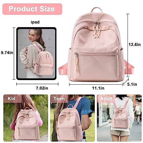 BTOOP Mini Backpack Women Girls Water-resistant Small Backpack Purse Shoulder Bag for Womens Adult Kids School Travel - color: Pink, size: Mini