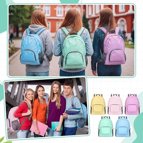 Jexine 10 Pcs Backpacks in Bulk 16.5 Inches Back Pack Basic Backpack for Adult Lightweight Outdoor Travel Book Bags(Spring Pastel) - color: Spring Pastel