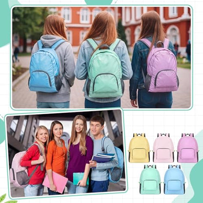 Jexine 10 Pcs Backpacks in Bulk 16.5 Inches Back Pack Basic Backpack for Adult Lightweight Outdoor Travel Book Bags(Spring Pastel) - color: Spring Pastel