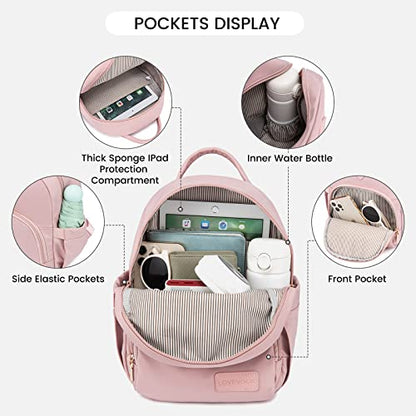 LOVEVOOK Backpack for Women Light Weight Waterproof Backpack Purses Daily Backpack… | Light Weight - color: Light/Pink