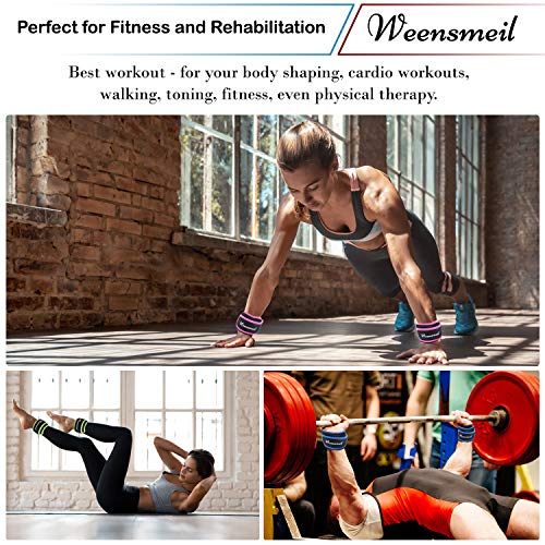 Ankle Weights 1 Pair 1 2 3 4 5 6 10 12 LBS Wrist Weights Arm Weights Leg Weights for Women Men Kids with Adjustable Strap, Strength Training Ankle Weights Set for Running Gym Fitness Workout Walking Jogging