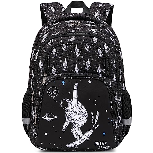abshoo Cute Astronaut Kids School Backpack For Boys Elementary Kindergarten School Bag (Astronaut Black) - color: Astronaut Black