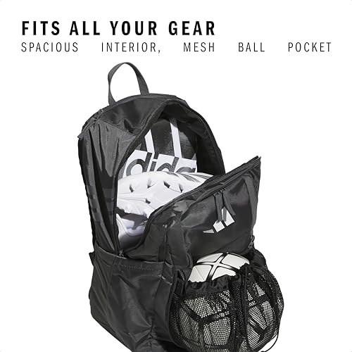 adidas Stadium 4 Soccer Backpack – Team Sports Bag with Ball Pocket, 36L - color: Dark Grey