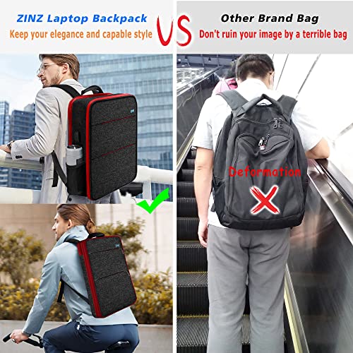 ZINZ Slim & Expandable Laptop Backpack Water Resistant Backpack Travel Backpack Compatible with MacBook Air/Pro/Neo 13-14 inch, XPS 13/14, Surface 13.5" and Most 13-14 Notebooks，B01RD01 - color: B01rd01, size: 13"-14"