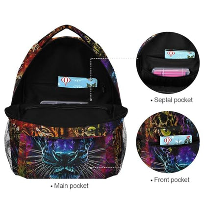 ALAZA Panther Leopard Animal Print Large Backpack for Kids Boys Girls Student Personalized Laptop iPad Tablet Travel School Bag with Multiple Pockets - color: Panther