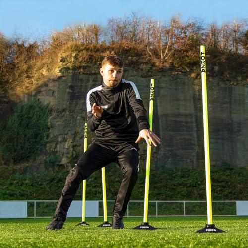 FORZA Pro Adjustable Hurdle Set | Speed & Agility Training with Rubber Bases or Ground Spikes for Extra Stability [4ft or 5ft] - size: 4ft, style: With Rubber Base