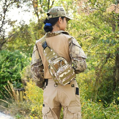 Viriber Tactical Backpack, Waterproof Military Cross-body Molle Sling Shoulder Backpack Chest Bag for Outdoor Every Day Carry Camouflage B - color: Camo B