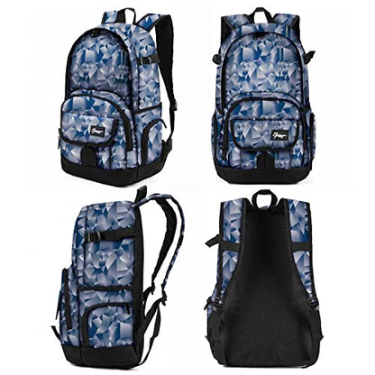 rickyh style School Backpack Travel Bag for Men & Women Lightweight College Back Pack with Laptop Compartmen - color: 04fheihui