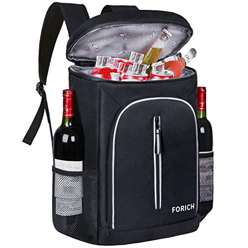 FORICH Soft Cooler Backpack Insulated Waterproof Backpack Cooler Bag Leak Proof Portable Small Cooler Backpacks to Work Lunch Travel Beach Camping Hiking Picnic Fishing Beer for Men Women - color: Black