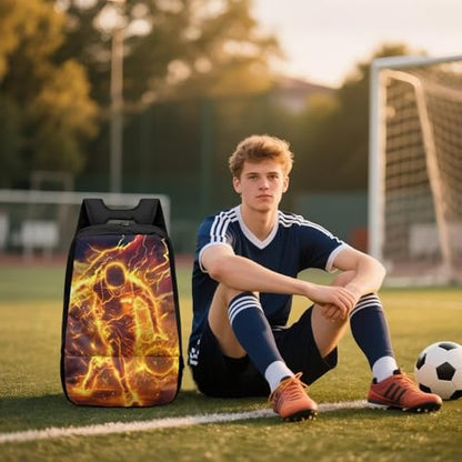 18.5in Basketball Backpack Basketball Bag with Shoe Compartment & Ball Holder, Waterproof Bag for Soccer Volleyball - color: Cool Figure Basketball Print