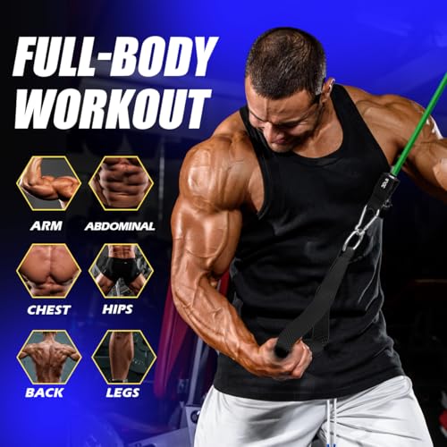 VEICK Resistance Bands, One Single Exercise Bands, Workout Bands Resistance Training for Home Workouts Fitness Pilates - color: Green(30LBS)