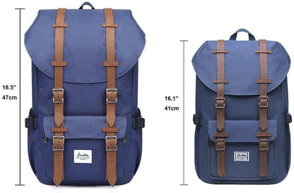 KAUKKO Laptop Outdoor Backpack Traveling Daypack Hiking Rucksack Large Capacity Bag Fits 15.6"(5-7-Blue-NEW) - color: 5-7-blue-new