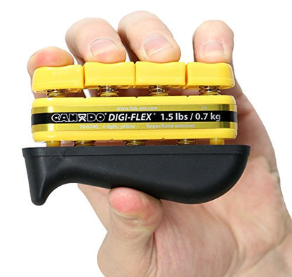 CanDo Digi-Flex Hand and Finger Exerciser Yellow-X-Light - For Dexterity, Strength, and Flexibility for Fingers, Hands, and Forearms