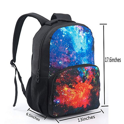 CAIWEI backpack teen, Universe Space TrendyMax Galaxy Pattern Backpack Cute for School (Starry sky) - color: Starry Sky, size: 17.5*13*6.7 Inch