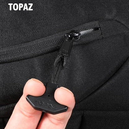 4PCS T-Shaped Zipper Pull Replacement - Durable TPU Zipper Pulls for Luggage, Backpacks, Jackets - Universal Zippers Repair Kit with Extender Tabs, Slider Replacement