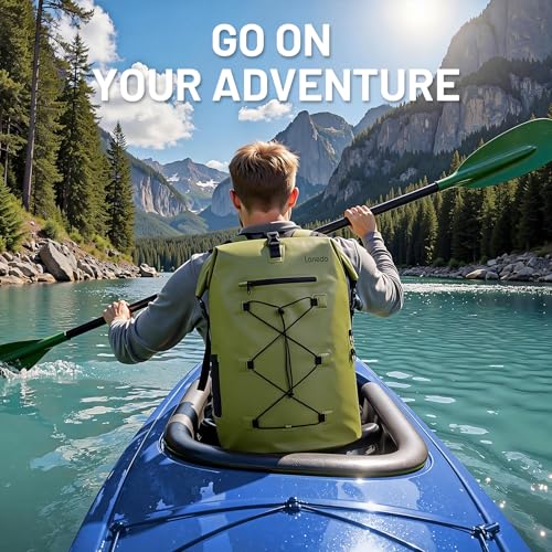 75L Dry Bag Waterproof Backpack Roll-Top Heavy Duty Dry Bag Cushioned Hiking Dry Pack for Kayaking Boating Paddle Fishing Boarding Rafting Travel Camping Beach Cruise Ship