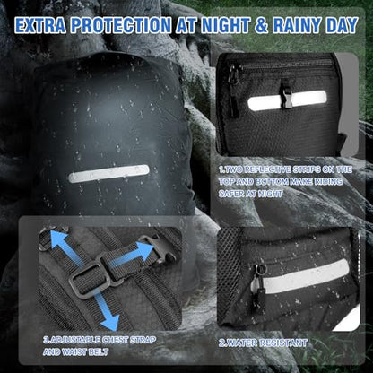 20L Hydration Backpack with 3L Water Bladder Water Backpack for Hiking Hydration Pack Insulated Daypack for Commuting Black - color: Black