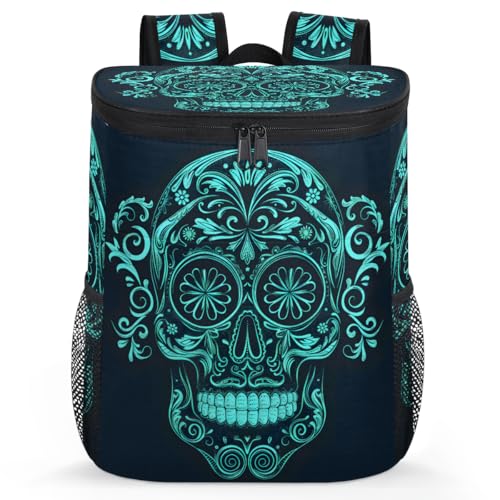 Insulated Cooler Backpack Portable Soft Cooler Bag Ice Chest Backpack for Camping Beach Picnic Lunch Work Travel - color: Multicolor 1