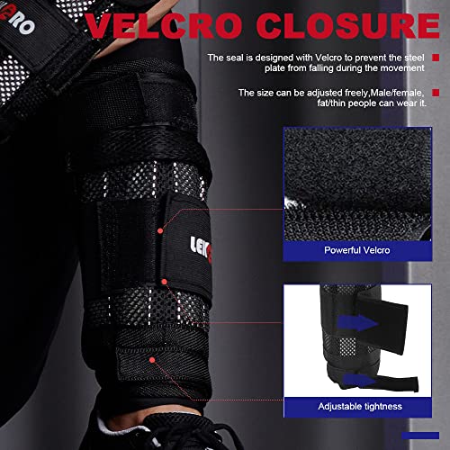 Wrist Ankle Weights with Removable Steel Bars, 1 Pair Adjustable Arm Leg Weights for Men and Women, No Leakage Design, Weighted Wrist Bands for Walking Jogging Yoga Pilates - color: Adjustable Ankle Weights 11 LBS
