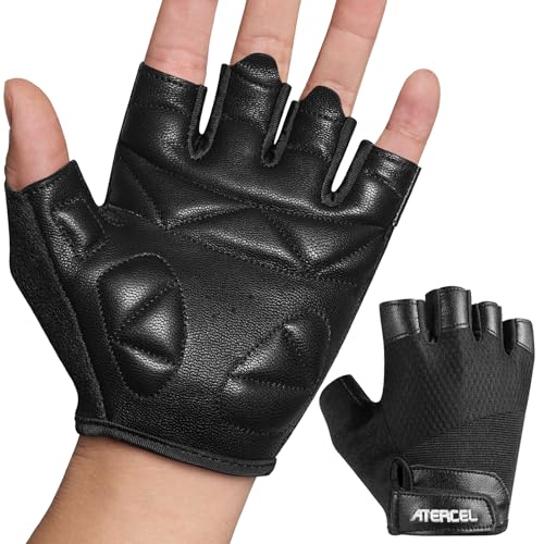 ATERCEL Premium Leather Workout Gloves, Ideal for Men and Women, Suitable for Weightlifting, Gym, Cycling - size: Small
