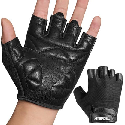 ATERCEL Premium Leather Workout Gloves, Ideal for Men and Women, Suitable for Weightlifting, Gym, Cycling - size: X-Small