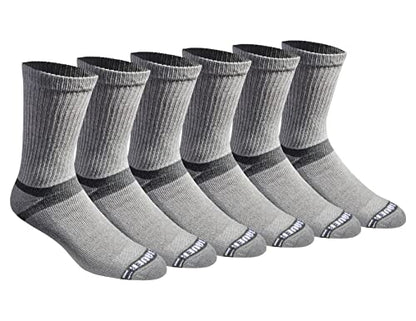 Eddie Bauer Men's Dura Dri Moisture Control Crew Socks (6 & 12 Packs) - color: Grey (6 Pairs)